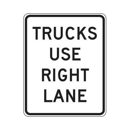 LANE GUIDANCE SIGN TRUCKS USE RIGHT FRR442RA